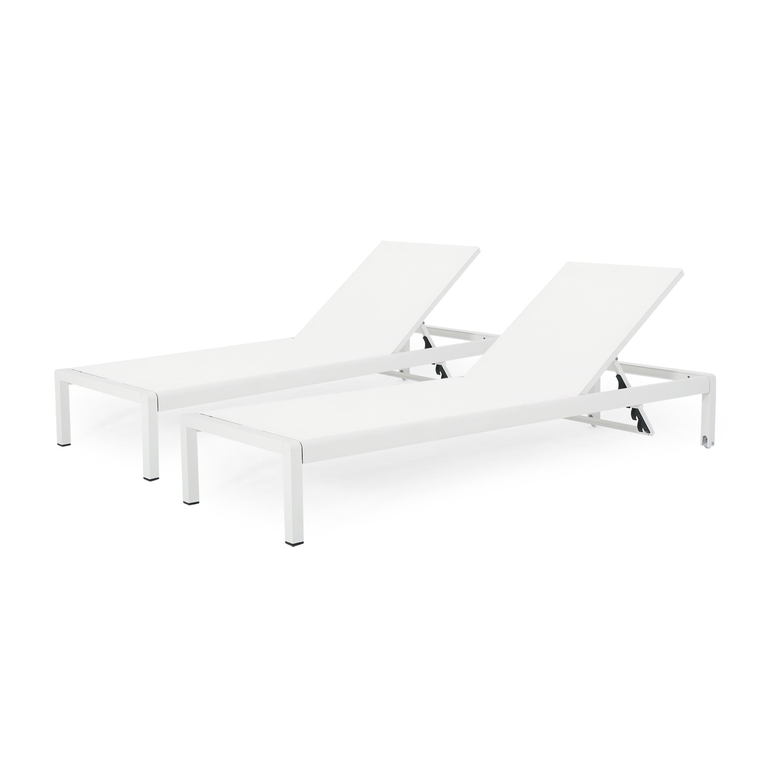 Cape Coral Outdoor Aluminum Chaise Lounge (Set of 2) by Christopher Knight Home - 77.56 D x 25.20 W x 11.80 H