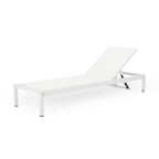 Cape Coral Outdoor Aluminum Chaise Lounge (Set of 2) by Christopher Knight Home - 77.56 D x 25.20 W x 11.80 H