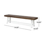 Carlisle Acacia Wood Outdoor Bench by Christopher Knight Home