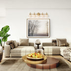 Modern Gold 3-Light Bathroom Vanity Light Orb Glass Wall Sconce