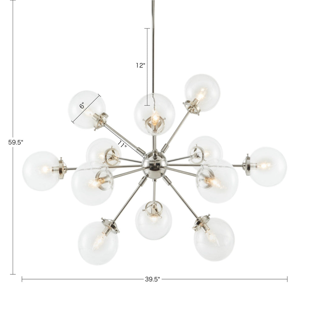 INK+IVY Paige 12-Light Chandelier with Oversized Globe Bulbs