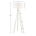 INK+IVY Pacific Metal Tripod Floor Lamp with Glass Shade