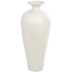 Ceramic Tall Amphora Floor Decorative Vase - White - Roche River Decor