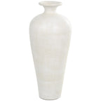 Ceramic Tall Amphora Floor Decorative Vase - White - Roche River Decor
