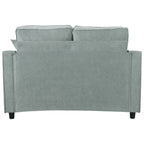Chenille Chaise Lounge Sofa Bed, Upholstered Sofa Couch with Tufted Backrest and 2 Detachable Pillows for Living Room