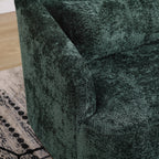 Chenille Swivel Barrel Chair, 360-Degree Comfy Accent Sofa for Living Room, Bedroom, and Study with Removable Cushion