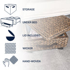 happimess Hyacinth/Wood Underbed Storage Bin with Wheels & Handles