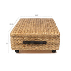 happimess Hyacinth/Wood Underbed Storage Bin with Wheels & Handles