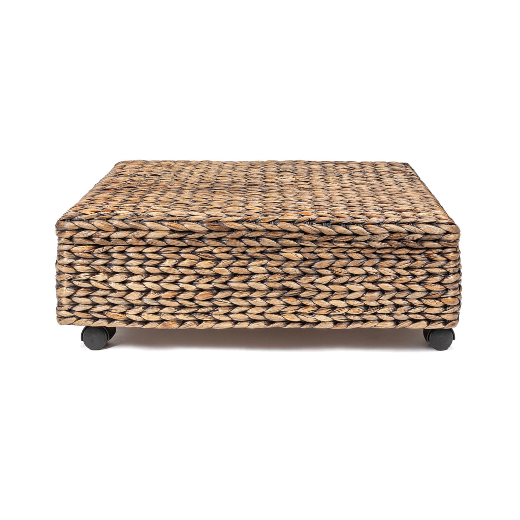 happimess Hyacinth/Wood Underbed Storage Bin with Wheels & Handles