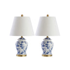 Choi 22 Chinoiserie Table Lamp, Blue/White (Set of 2) by JONATHAN Y