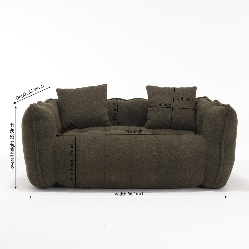 Comfortable square recliner sofa