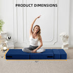 Convertible Folding Sofa Bed - Modern Linen Sleeper Chair with Pillow & Foldable Mattress for Living Room/Dorm/Guest