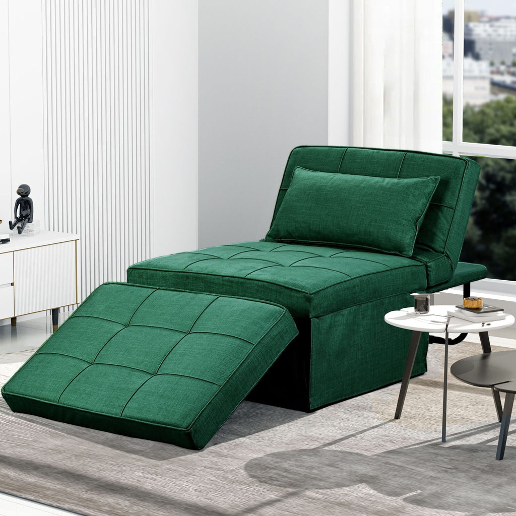 Convertible Sofa Bed Sleeper Sofa Chair Couch Folding Ottoman Recliner Chairs for Living Room