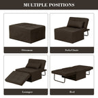 Convertible Sofa Bed Sleeper Sofa Chair Couch Folding Ottoman Recliner Chairs for Living Room