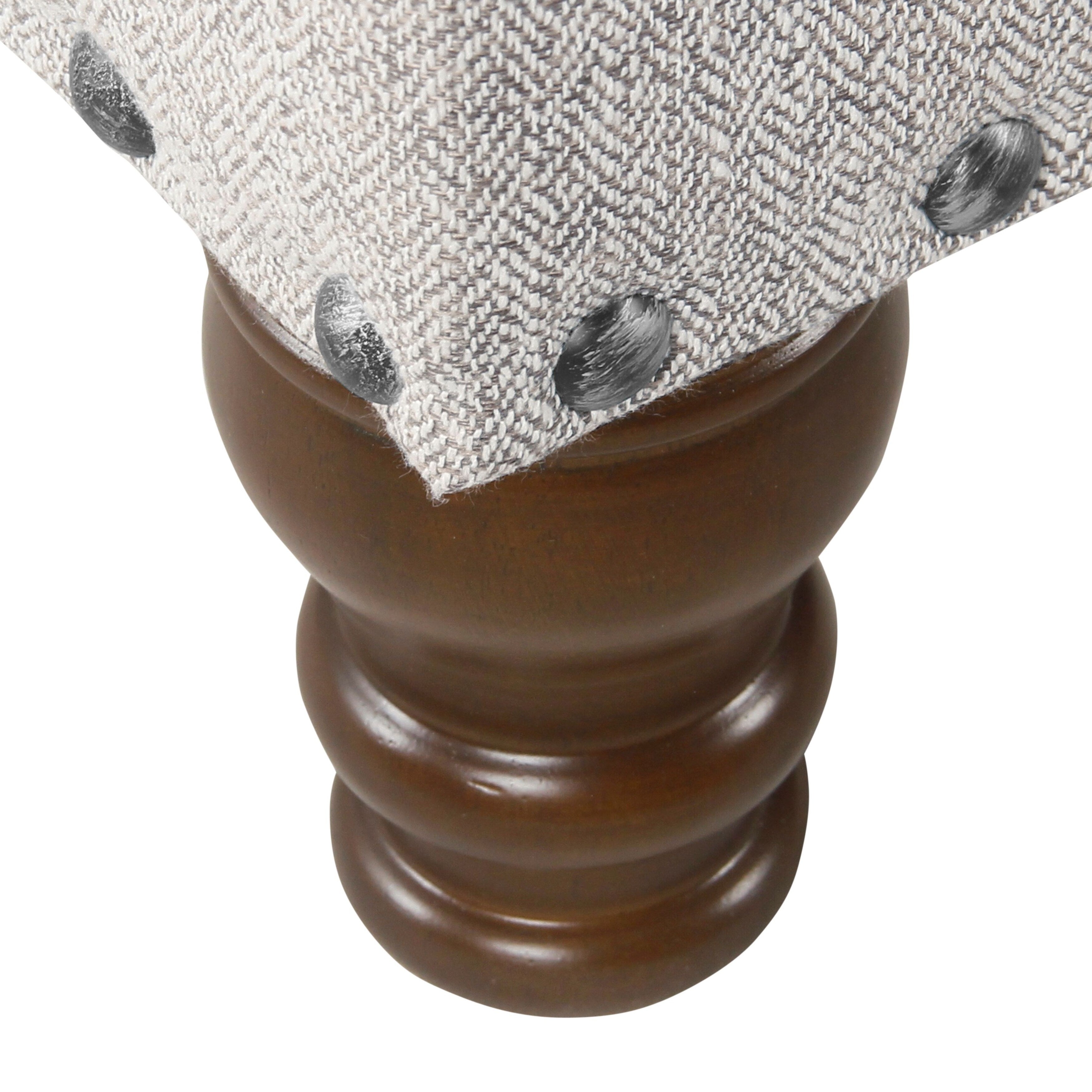 Copper Grove Muscari Upholstered Storage Bench with Nailhead Trim