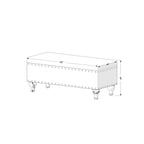 Copper Grove Muscari Upholstered Storage Bench with Nailhead Trim
