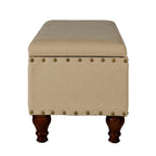 Copper Grove Muscari Upholstered Storage Bench with Nailhead Trim