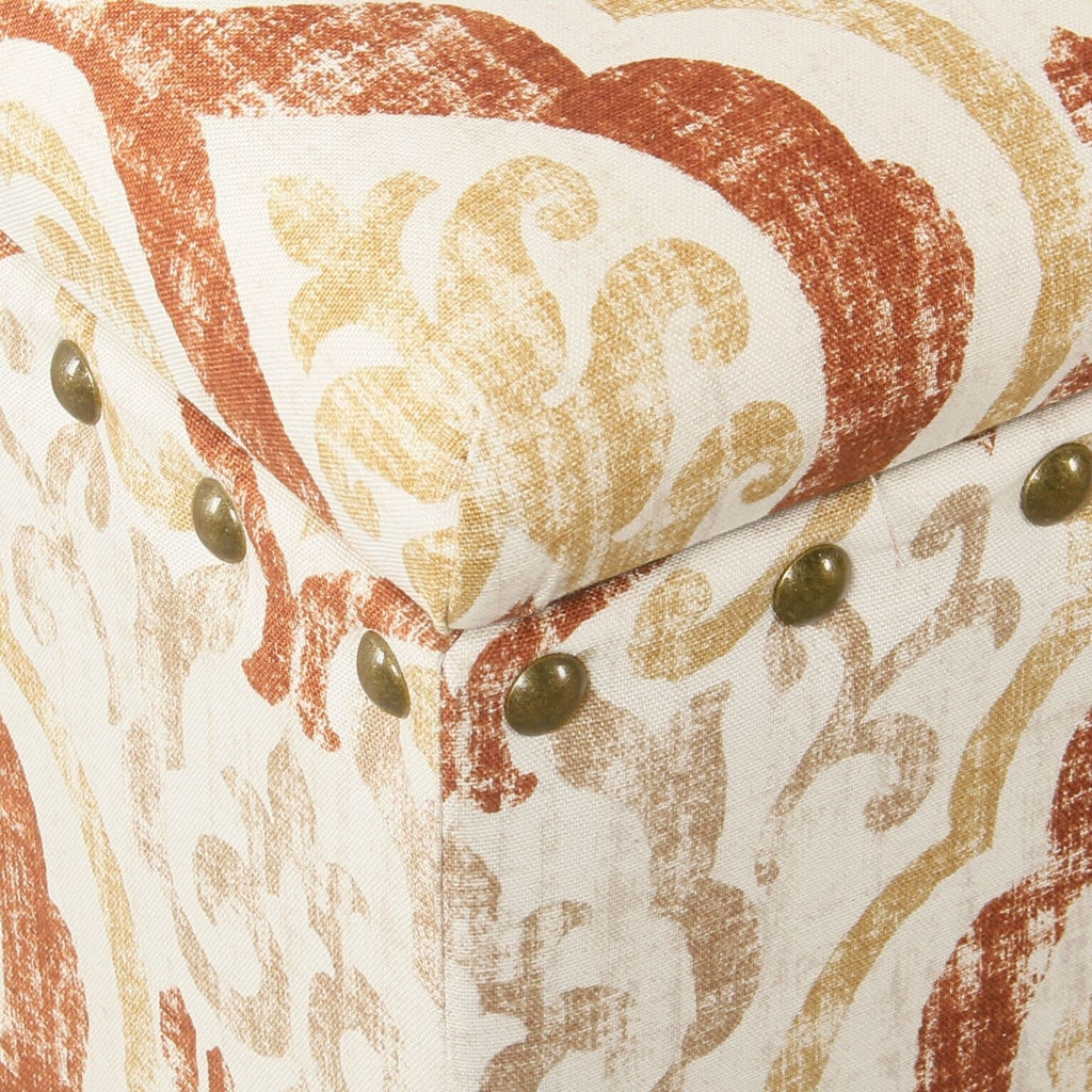 Copper Grove Muscari Upholstered Storage Bench with Nailhead Trim
