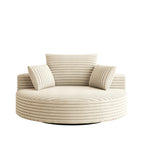 Corduroy Chenille Foam Single Swivel Chair