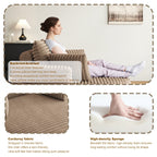 Corduroy Chenille Foam Single Swivel Chair