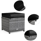 Costway 7 PCS Patio Rattan Dining Set Sectional Sofa Couch Ottoman - See Details