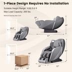 Costway Full Body Massage Chair with Voice Control Heat Foot Roller