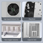 Countertop Ice Maker Machine, Ice Cube Ready in 6-8 Mins with Ice Scoop and Basket