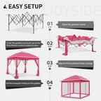 Cozywor 11 ft. x 11 ft. Pop-Up Steel Gazebo with Mosquito Netting