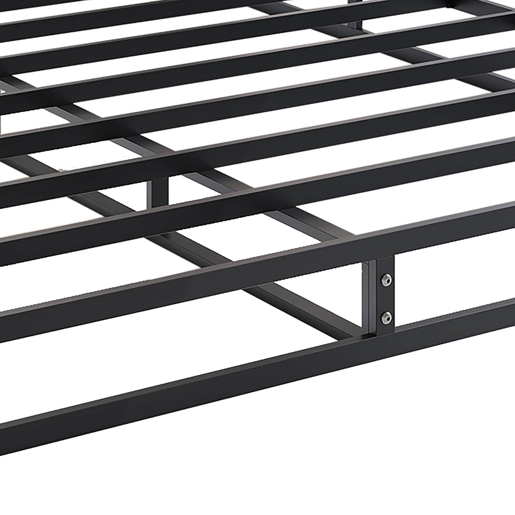 CraftPorch 5-Inch Metal Box Spring with Warm Grey Linen Cover