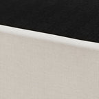 CraftPorch Solid Wood 5-Inch Box Spring Foundation with Wood Slats with Warm Grey Linen Cover