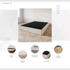 CraftPorch Solid Wood 8-Inch Box Spring Foundation with Wood Slats