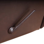 Davin Top Grain Leather Genuine leather Brown Extendable Footrest Manual Recliner