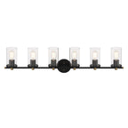 Decatur 6-light Modern Farmhouse Black/ Gold Bathroom Vanity Light with UL Certified