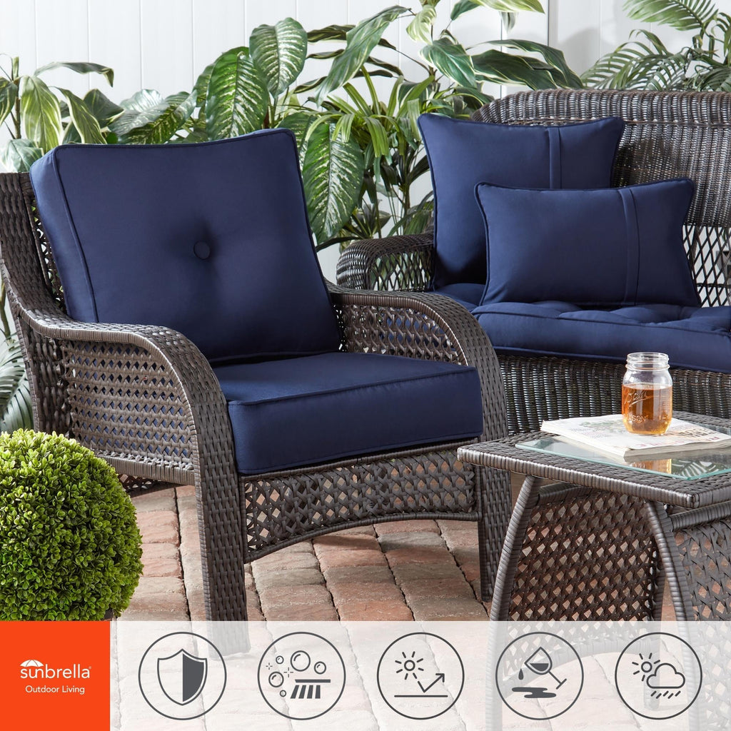 Sunbrella 2-Piece Premium Deep Seat Outdoor Cushion Set