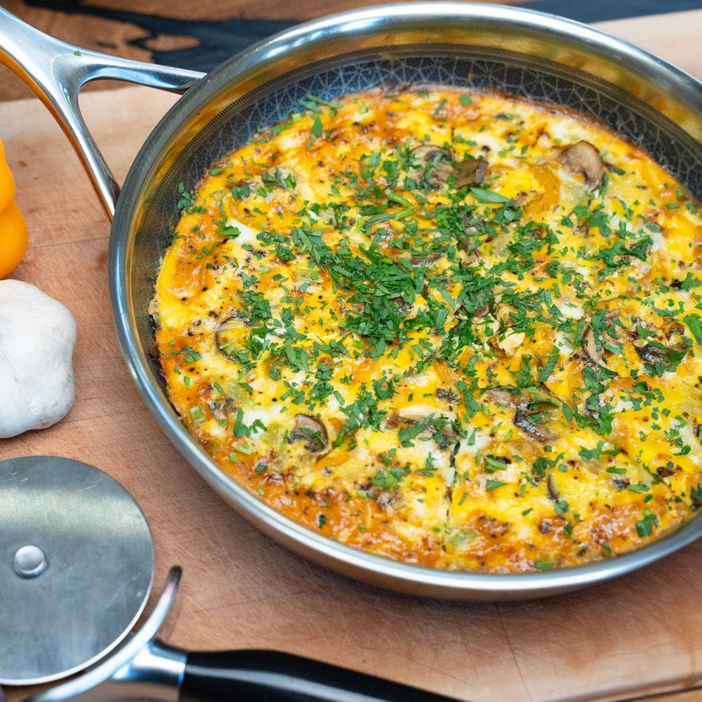 DiamondClad 7pc Hybrid Nonstick Stainless Steel Fry Pan Cookware Set