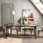 Dining Table for 8 People, 70.87-inch Rectangular Wood Kitchen Table