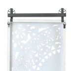 Distressed Ivory White Wood Flower Wall Art with Black Accents (Set of 2)