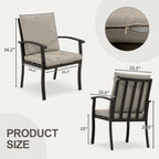 EGEIROS LIFE AluLux 9-Piece Aluminum Patio Dining Set with 2 Swivel Dining Chairs, 6 Dining Chairs and Washable Cushions