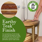 EcoDecors, Snazzy Corner, Teak Shower Bench, Teak Shower Stool, Corner Shower Stool, Teak Corner Shower Bench, With Shelf