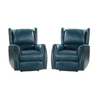 Eduardo Genuine Leather Power Recliner with USB Port Set of 2