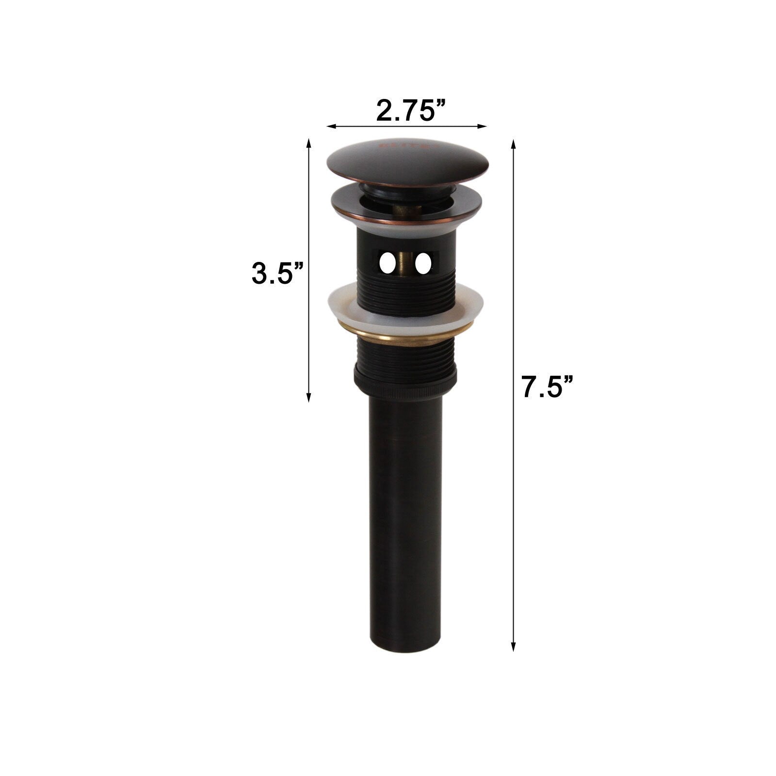 Elite Oil-rubbed Bronze Tall Single-handle Bathroom Vessel Faucet and Pop-up Drain