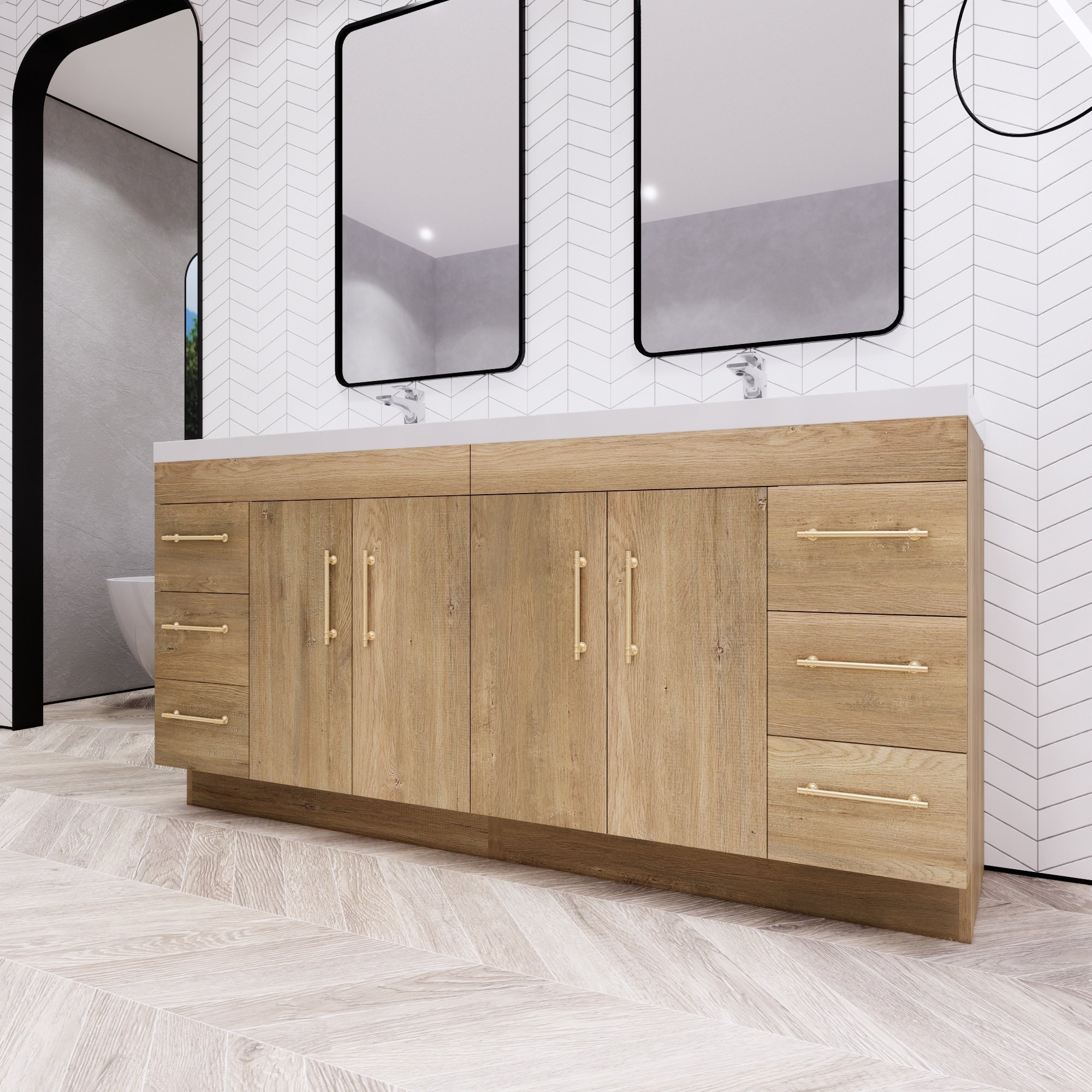 Eliza 72'' Freestanding Vanity with Double Sink