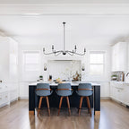 6-Light Classic French Minialist Chandelier with Candle-Style Lighting