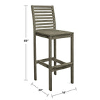 Emilio Wood Bar Table and Chair Dining Set