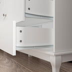 10 Drawer Double Dresser for Bedroom White Dresser Wide Storage