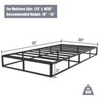 5 Inch Low Profile Metal Spring, Heavy Duty Structure with Grey Cover