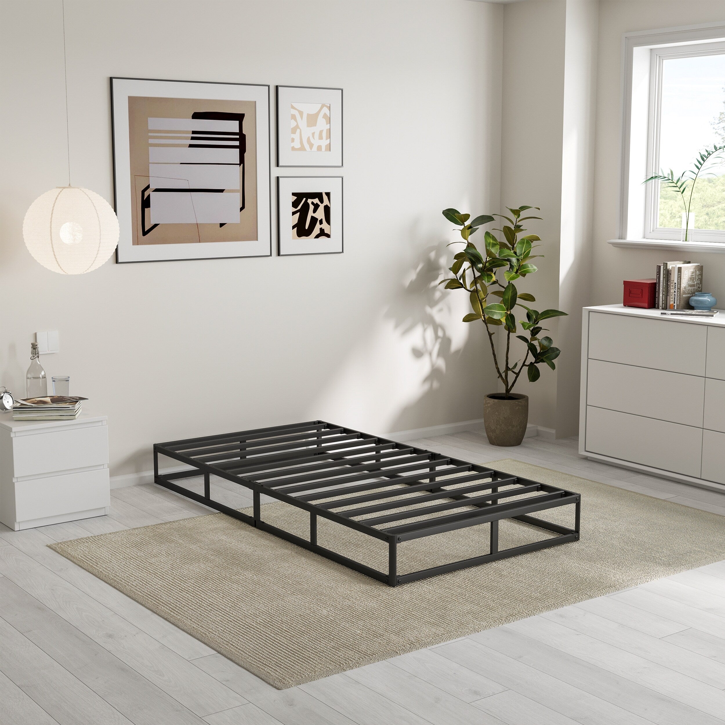 5 Inch Low Profile Metal Spring, Heavy Duty Structure with Grey Cover