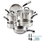 Farberware Brilliance Stainless Steel Cookware Set, 10 Piece