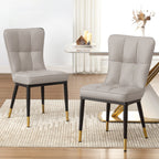 Faux Leather Upholstered Dining Chairs Set of 2/4