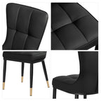 Faux Leather Upholstered Dining Chairs Set of 2/4